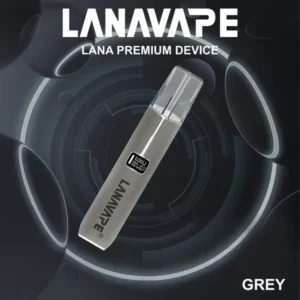 LANA 皮革主機質感灰色款，採用頂級皮革與 316L 不鏽鋼打造，完美兼容 RELX、SP2S 等一代通用煙彈的台灣現貨電子煙主機。